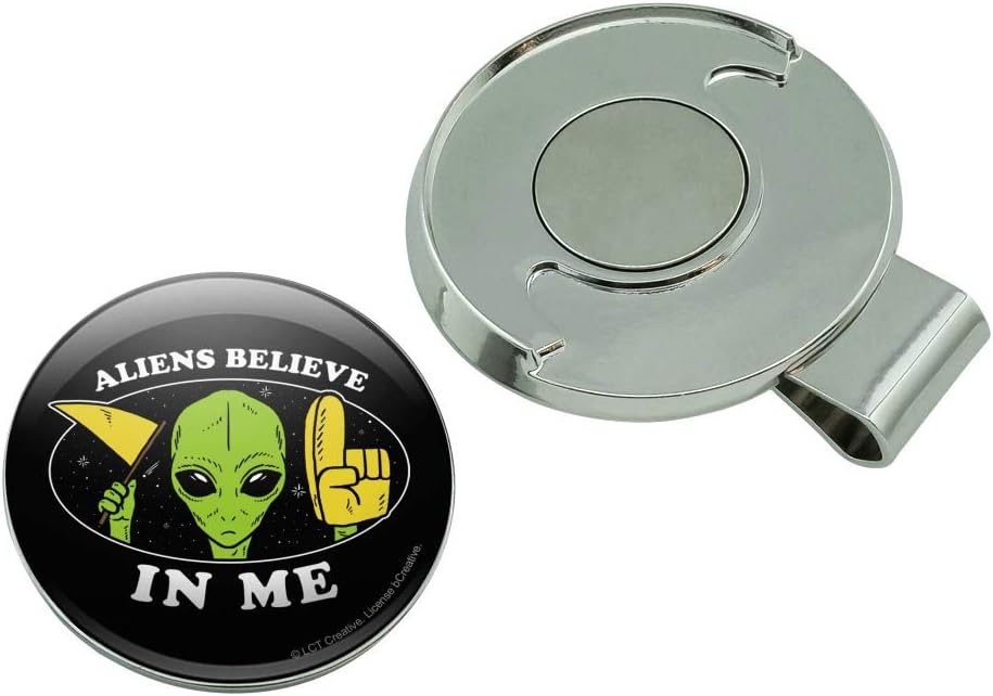 review GRAPHICS & MORE Aliens Believe in Me Funny Humor Golf Hat Clip with Magnetic Ball Marker