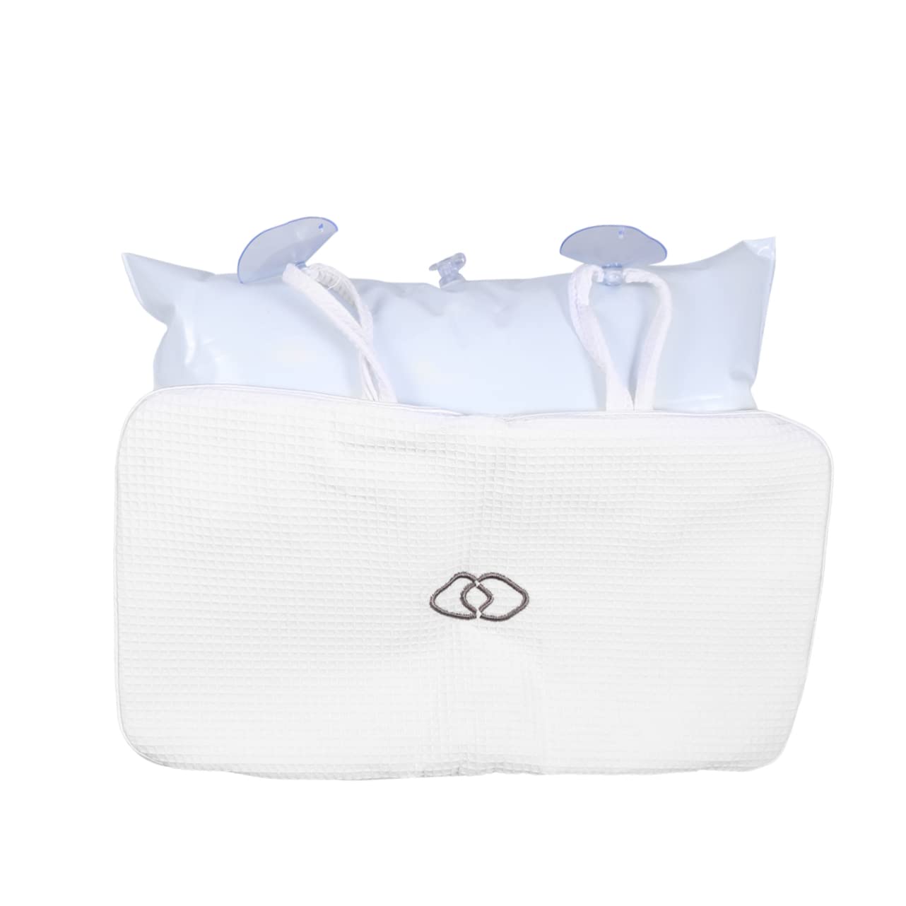 FRCOLOR 4pièces Oreillers De Bain Antidérapants avec Ventouses PVC pour Soutien Optimal Tête Et du Cou pour Spa Et Confort Maximal Et Rangement Compact
