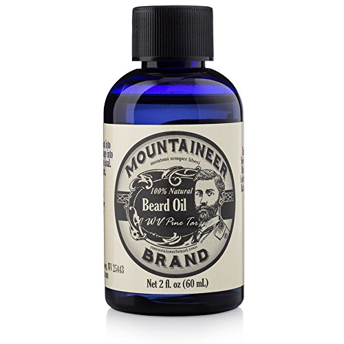 Beard Oil by Mountaineer Brand (2oz) | WV Pine Tar | Premium 100% Natural Beard Conditioner