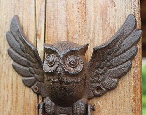Front Door Knocker for Decoration Owls Cast Iron Door Knocker, Vintage Outdoor Gate Knocker Door Knobs for Garden Courtyard, Excellent Front Door Knocker