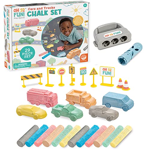 MindWare Oh So Fun Cars and Trucks Sidewalk Chalk Set