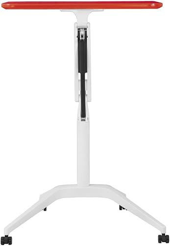 Miniatura 8 de Unique Furniture Mesa de trabajo con tapa negra para computadora portátil ajustable en altura