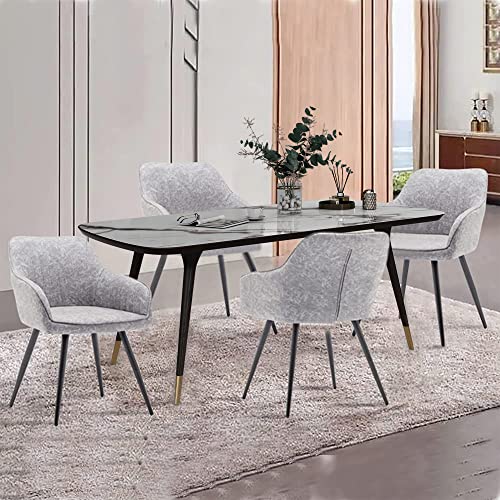 Annjoe Faux Suede Accent Chair Arm Chairs Living Room Chairs Leisure Chair Upholstered Chair With Metal Legs Set Of 2 For Home Kitchen Office Bistro Cafe #TOP7