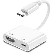 USB-C to HDMI Adapter Compatible with iPhone 15/16/17, MacBook Pro/Air & iPad Pro 2018-2024, Support TV/Monitor/Projector, 4K@60Hz, Plug & Play