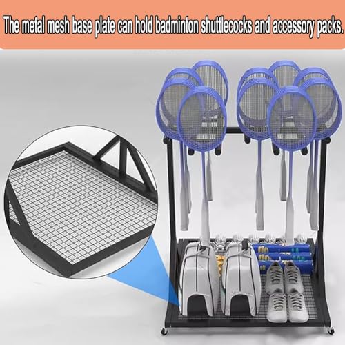 Support de rangement portable robuste en acier pour raquettes de badminton - 6