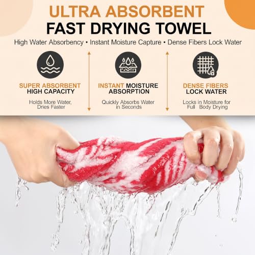Image of Story@Home K-Cloud Luxury Bath Towel Set for Gifting, 500 GSM, Microfiber Towel Ultra Soft, Quick Dry 3X More Absorbent Than Cotton Towels, 1 Bath Towel & 2 Hand Towels, Gift Box, Set of 3-Pink