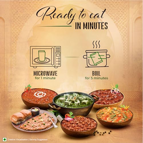 Image of Kitchens of India Ready To Eat Dinner Variety Pack of 6 - 10 Ounces, Authentic Vegetarian Indian Food, Gluten-Free