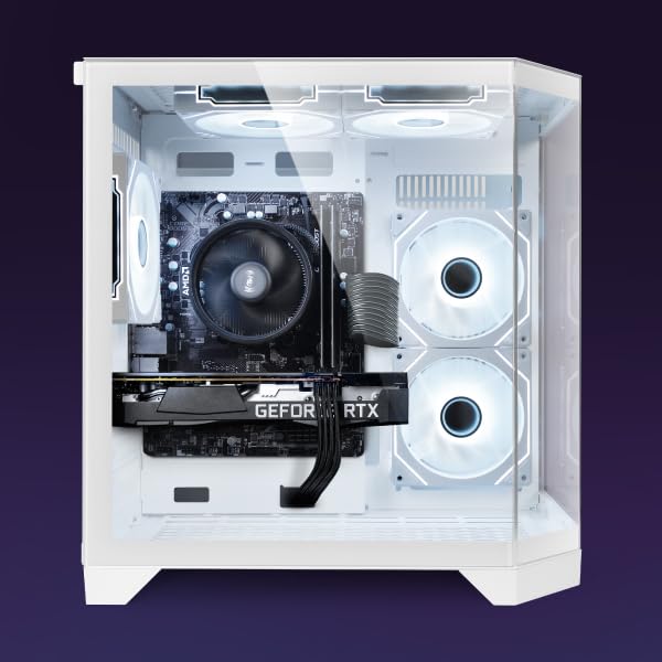 Vibox Gaming PC • AMD Ryzen 5 5500 6-Core • Nvidia RTX 3050 6GB • 16GB RAM • 500GB SSD • Windows 11 • WiFi • White - Image 3