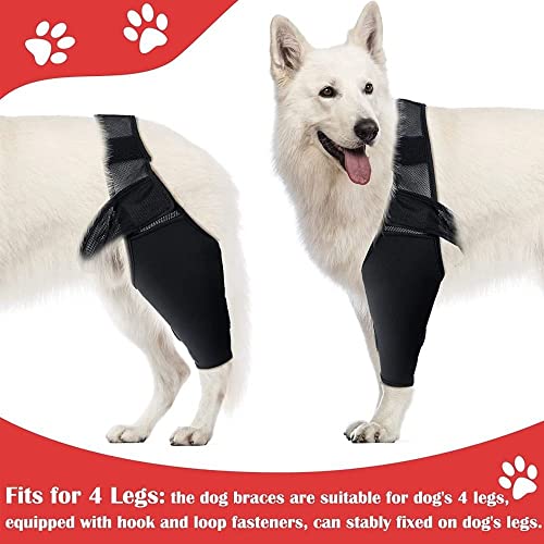 Image of gofidin Dog Leg Support Brace, Pet Knee Pads Dog Elbow Support Brace Protector Breathable Knee Brace Injury Recover Legs Wrap Reduces Pain and Inflammation