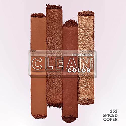 Covergirl Clean Fresh Clean Color Eyeshadow – Eyeshadow, Eyeshadow Palette, Shimmer Eyeshadow, Vegan Formula - Spiced Copper, 4G (0.14 Oz) #TOP3