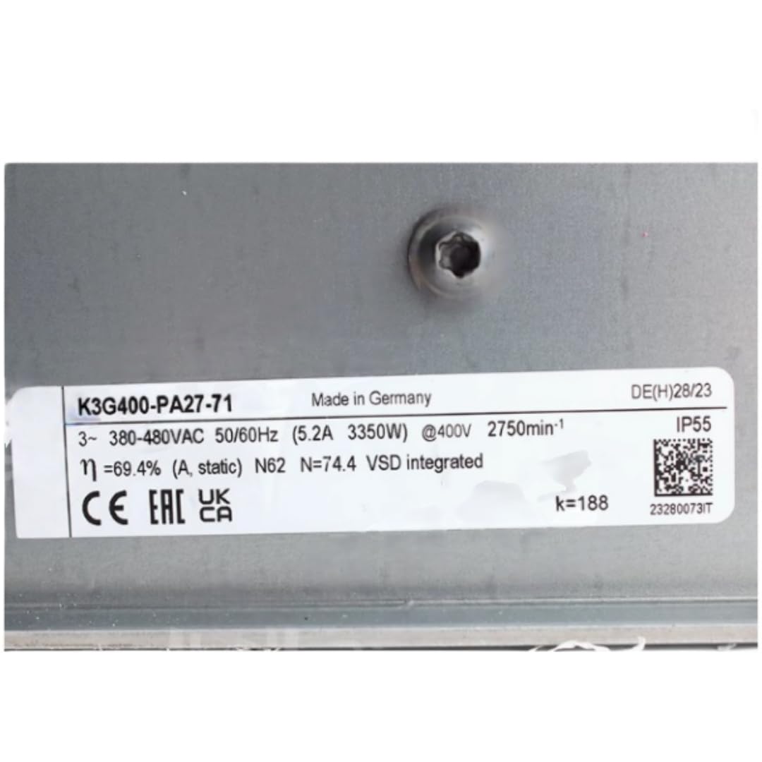 K3G400-PA27-71 380-480V 5.2A 3350W 2750RPM Cooling Fan 400mm