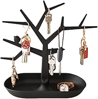 OULIGET Tabletop Jewelry Tree Stand - Key Holder Rack for Necklaces, Rings, Earrings, Entryway Organizer & Home Decor