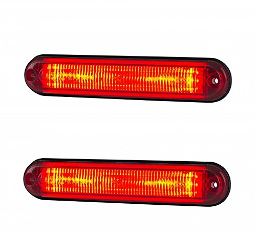 1X 12V LED Anteriore Lato Posteriore Rosso Indicatore Faro Camper Roulotte Van