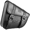 KEMIMOTO Motorcycle Swingarm Bag, Left Side Solo Bags Swing Arm Bags with Synthetic Leather for Softail Models Dyna Low Rider Fat Bob