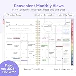 Aug 2026 - Dec 2027 Planner, Forvencer 17 Month Academic Planner 2026-2027, 6.3" x 8.4", Calendar Planner Weekly and Monthly, Daily Agenda Book, College School Supplie for Student Teacher, A5, Purple - Image 2