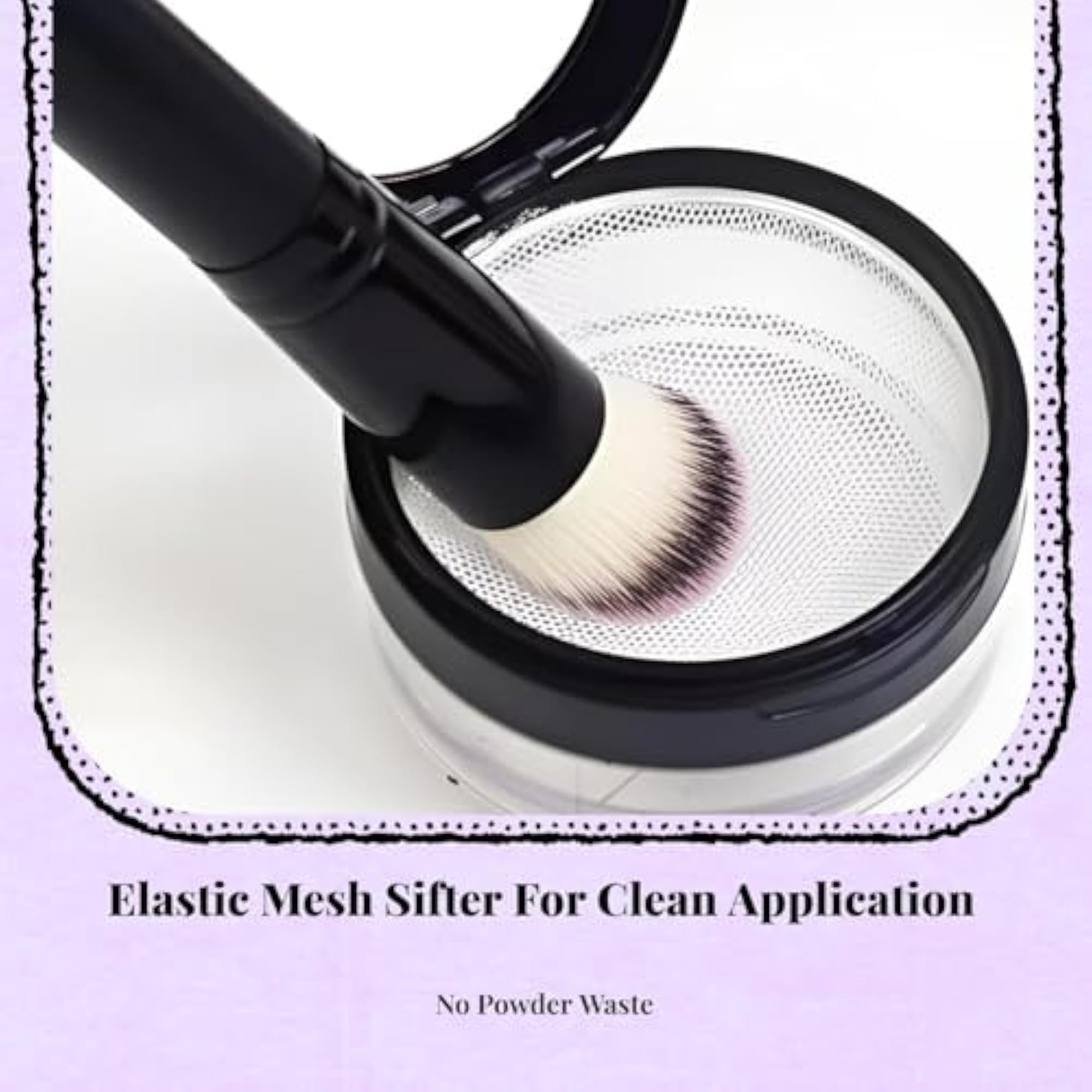 Loose Powder Container with Mirror, Refillable