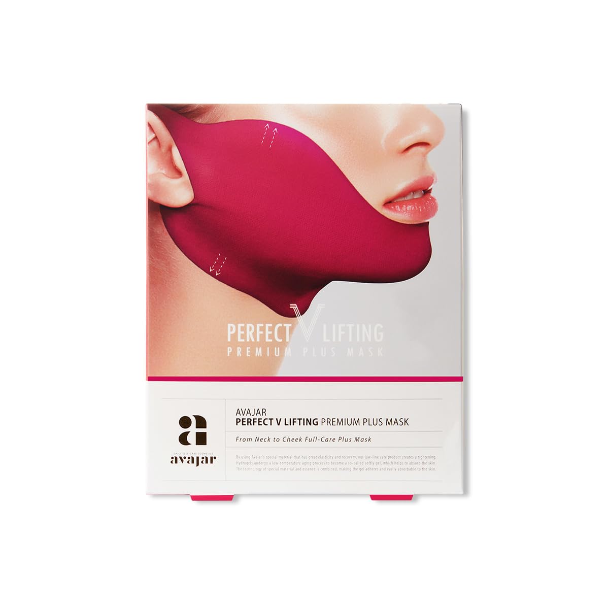 Avajar V Line Lifting Mask, Double Chin Reduce for Tightening and Firming, Chin Lifting Mask for Women, Jawline Mask with Hyaluronic Acid & Aloe (5PCS)