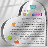 YUBKU Speech Language Therapist Gifts for Women Men, Thank You Gifts for Speech Pathologist, Birthday Appreciation Gifts, Inspirational Desk Decorative Sign Plaque for Office Speech Room Decor
