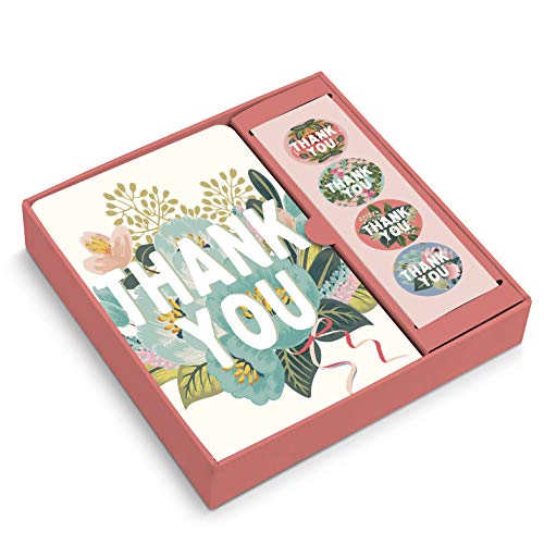 Image of Studio Oh! Note Card and Sticker Set Available in 6 Designs, Thank You, Flower Field, Box of 12 (87214)