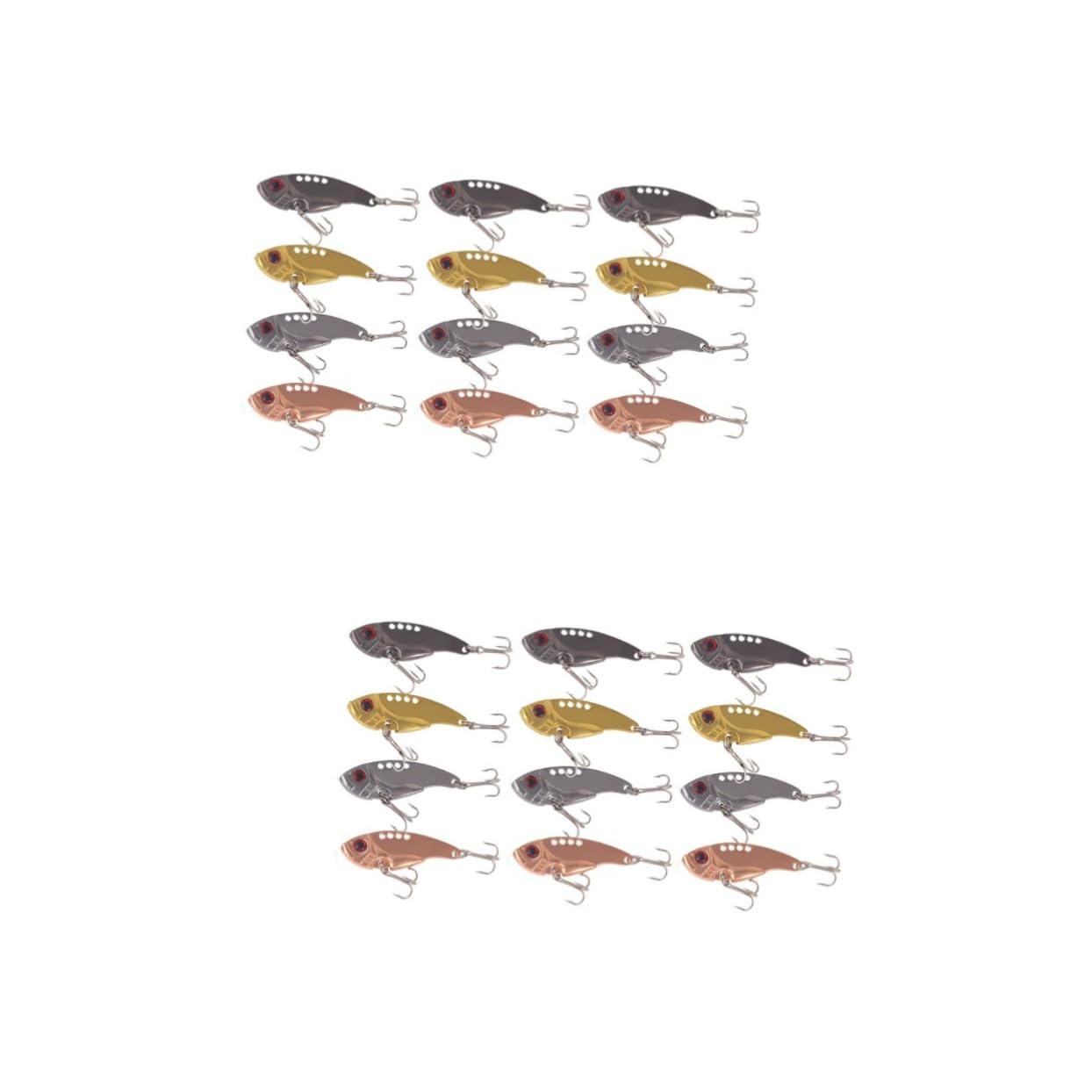 Toddmomy Pièces Appâts pour La Pêche Hameçon Triple Aux Leurres Durs Cuillère De Pêche Leurres Appâts pour Poissons Appât De Natation pour Basse Eau Fraiche Faire Tourner Faux Appât