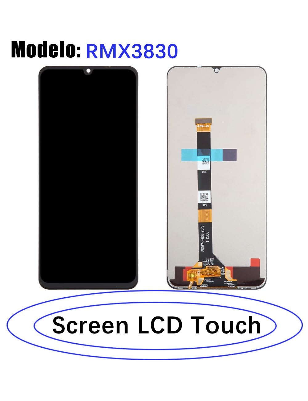 Display di ricambio per schermo LCD Realme C51, RMX3830 Display Touch Digitizer Assembly Kit parti di riparazione