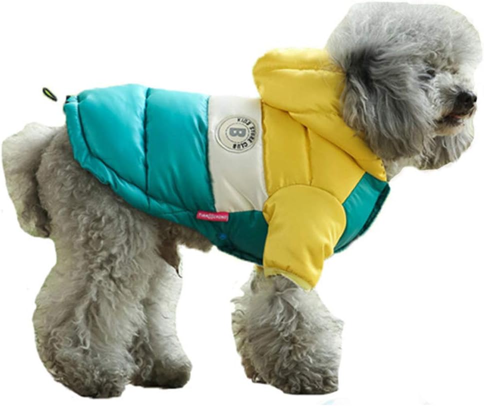 DOGGYZSTYLE Winter Dog Hoodie Coat Waterproof Down Jacket Puppy Cat Windproof Cold Weather Coat Pet Clothes