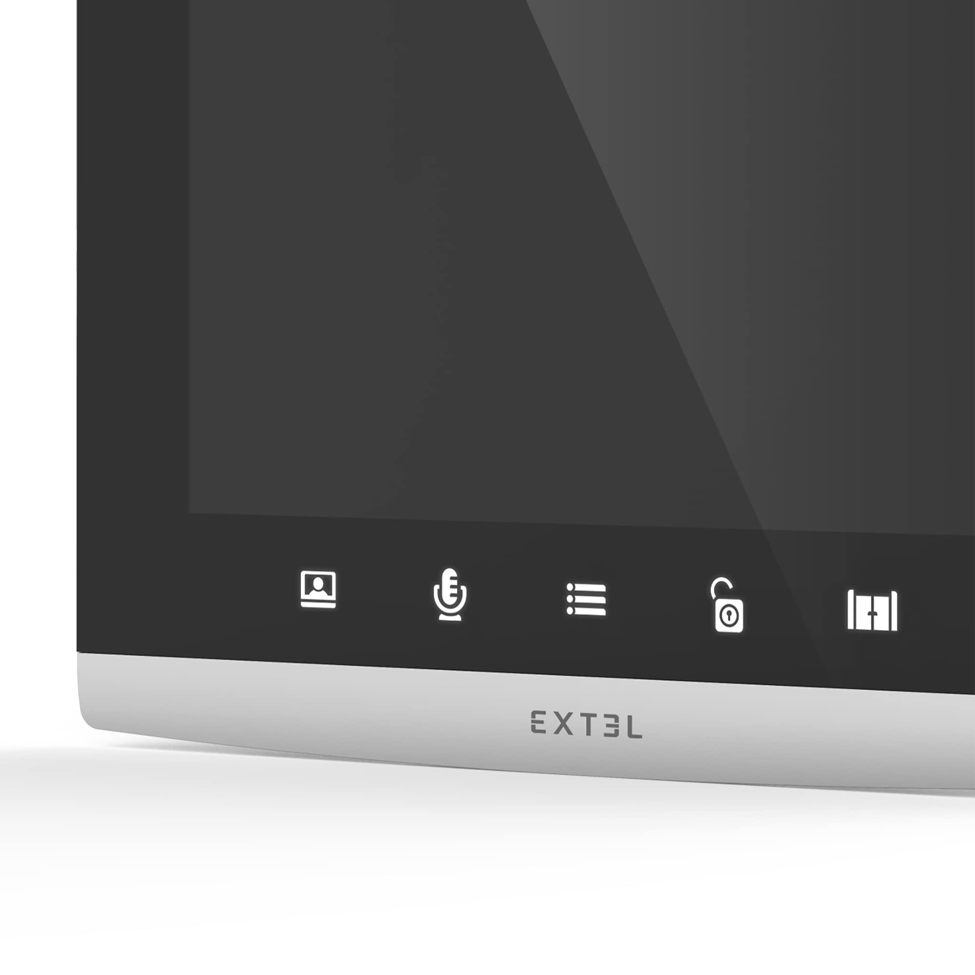 Avidsen Videocitofono cablato con schermo in vetro da 7" collegato al tuo smartphone con tastiera a codice integrato - Extel Code Connect