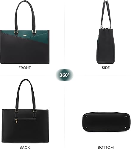 Vista 140 de LOVEVOOK Bolsa para computadora portátil para mujer, 15.6 pulgadas, bolsa de mano para computadora portátil, bolsa de trabajo para profesores, bolsa