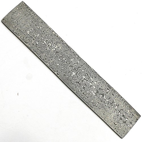 12"x2" Damascus RAINDROP Bar Handmade Damascus Steel Rain Drop Pattern Billet Blank - Sword/Chef Kitchen Knife/Dagger/Full Tang/Bowie/Folding/Kukri/knives accessories/survival/Hunting/Skinner 8732