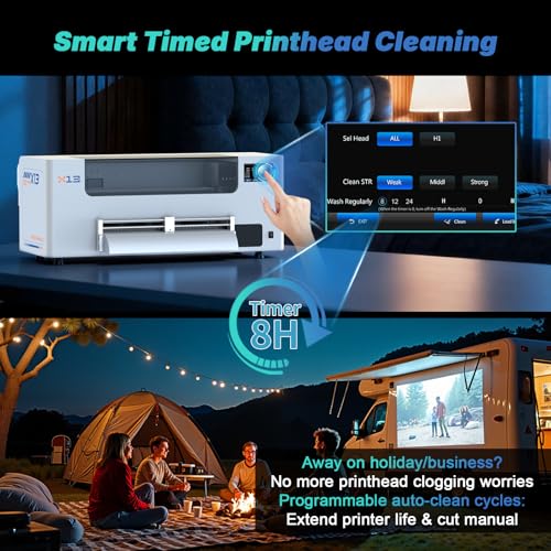 Image of DSV A3 DTF Printer with i3200 Industrial Printhead - Commercial-Grade Direct to Film Transfer Machine, 3X Speed vs L1800,720x3660 DPI, Smart Auto-Clean, White Ink Stirring, 2-Year Ink Include