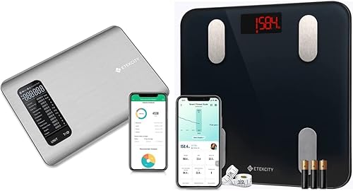 Etekcity Báscula de cocina para alimentos y báscula de composición corporal inteligente