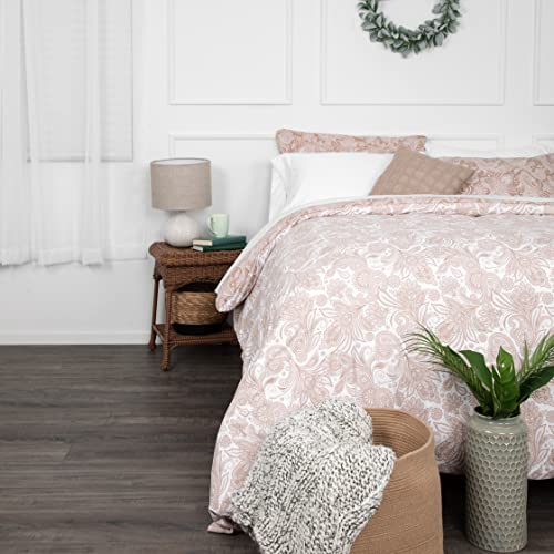 Southshore Fine Linens - Perfect Paisley Collection - Boho Style Comforter Sets, Premium Quality, All-Season Down Alternative Easy Care, Cuddly Over-Sized 2 Piece Set, Twin/Twin Xl, Taupe #TOP4