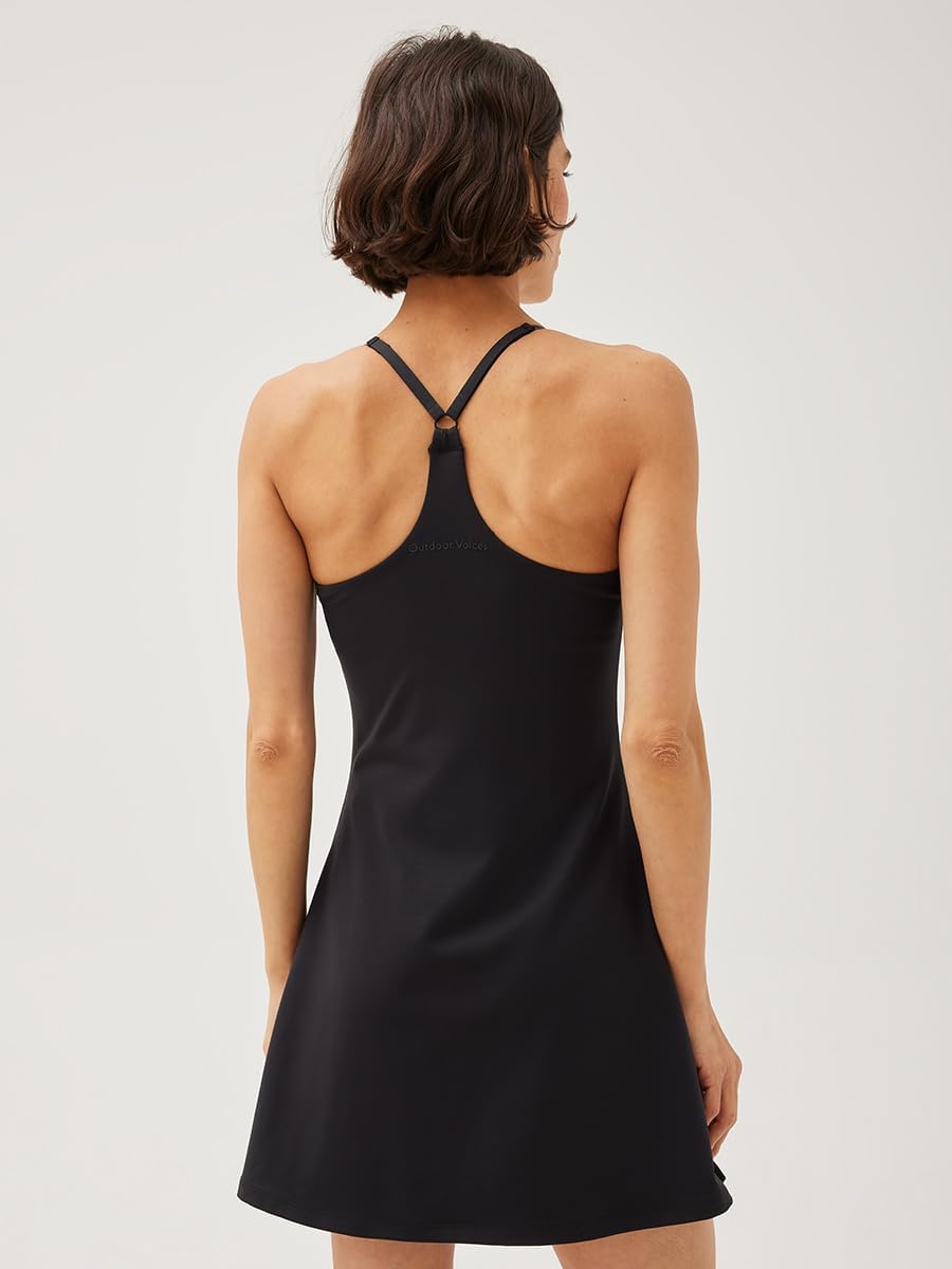 Outdoor Voices Women’s TechSweat Move Free Dress, Lightweight Performance Athletic Dress with Built-in Pocket
