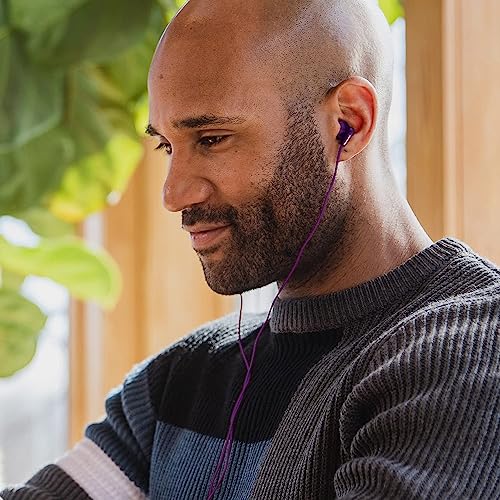 Image of Panasonic Ergofit in-Ear Earbud Headphones Metallic Violet (RP-HJE120-VA)