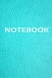 faux leather notebook (turquoise): printed cover / notebook / diary / birthday and holiday gift