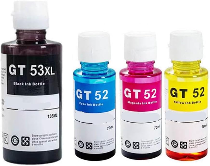 Dye Ink Compatible with GT5820 GT411 GT582 GT410 518 519 510 531 672 726 755 798 Printer GT53XL GT52 Refill(4pcs)