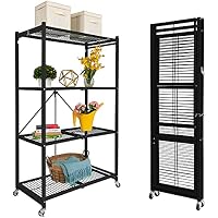 Origami R5 4-Shelf HD Folding Storage Rack with Wheels (2 Colors)
