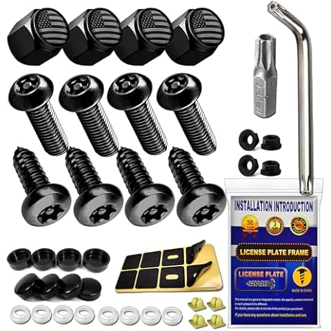 Tuersan Anti Theft License Plate Screws Cover