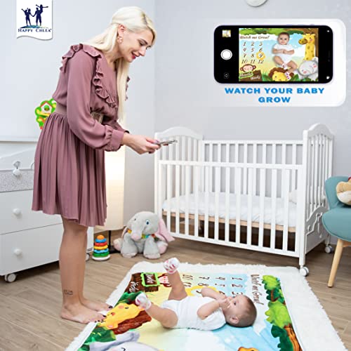 Tapis mois pour nouveau-né et couverture complimese bébé lavable - 5