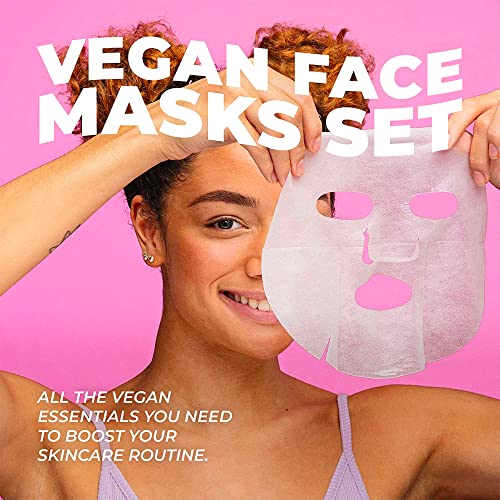 Vitamasques Vegan Face Sheet Masks Kit, 8-Pack - Collection Of Triple-Layer Sheet Facial Masks Made With Premium And Natural Ingredients To Boost Your Skincare Routine After Cleansing And Toning #TOP1