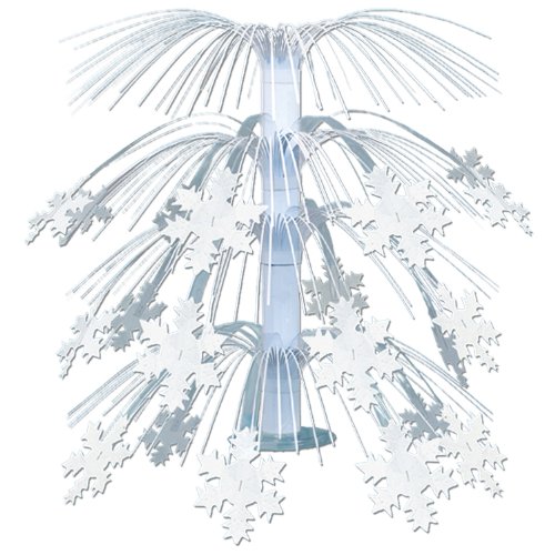 Beistle 20550 Snowflake Cascade Centerpiece, 18