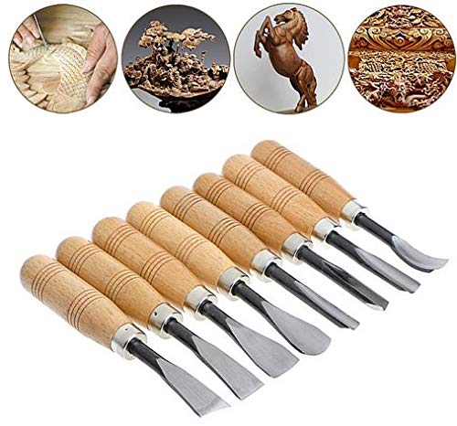 Alikeke 8 Piece Set Wood Carving Hand Chisel Tool Carving Tools Woodworking Professional Gouges New Free Shipping #TOP5