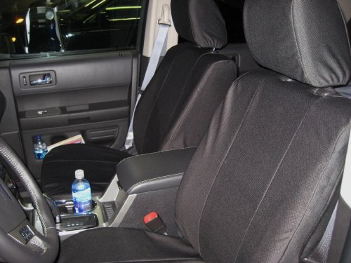 Exact Seat Covers, FD44 X8, 2008-2011 Ford Flex Complete 3 Row Custom Seat Cover Set, Graphite Twill