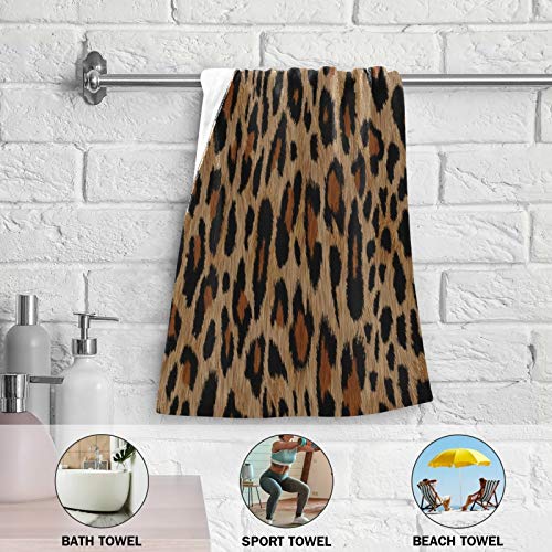 Hand Towels,2 Pack Cheetah Leopard Print Animal Soft Luxury Towel For Bathroom Kitchen, Beach #TOP5
