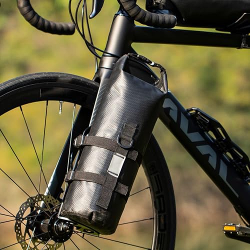 Sac de selle de vélo portable 5L étanche avec support avant de guidon