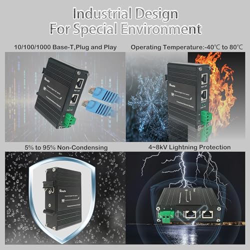 Image of Hardened Industrial 60W PoE Injector Gigabit, Non-PoE to PoE Adapter, IEEE802.3af /at Compliant,12-48VDC Wide Input, Aluminum IP40 Case, DIN-Rail & Wall Mount, Up to 328 ft (100m), Plug & Play
