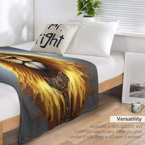 Manta de franela de león 100x130 cm para sofá y sillón multifuncional 7