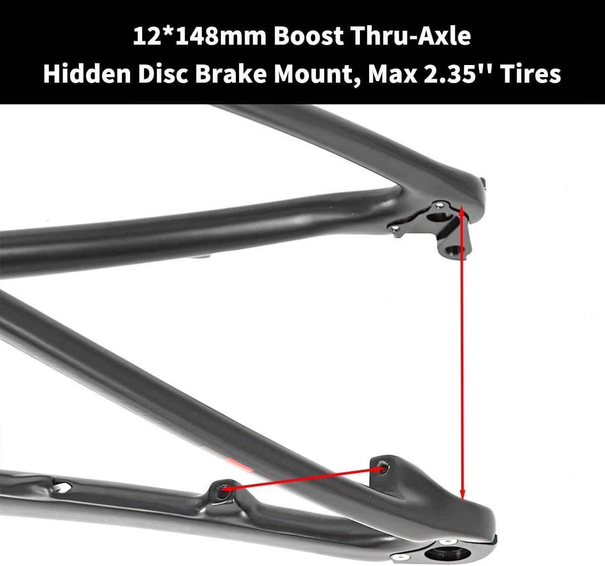 Mountain Bike Hardtail Frame 29er XC Cyclocross Bikes Frame 15/17/19in Carbon Fibre Rigid Frame Disc Brake 12 * 148mm Thru-Axle(Silver,29 * 19")