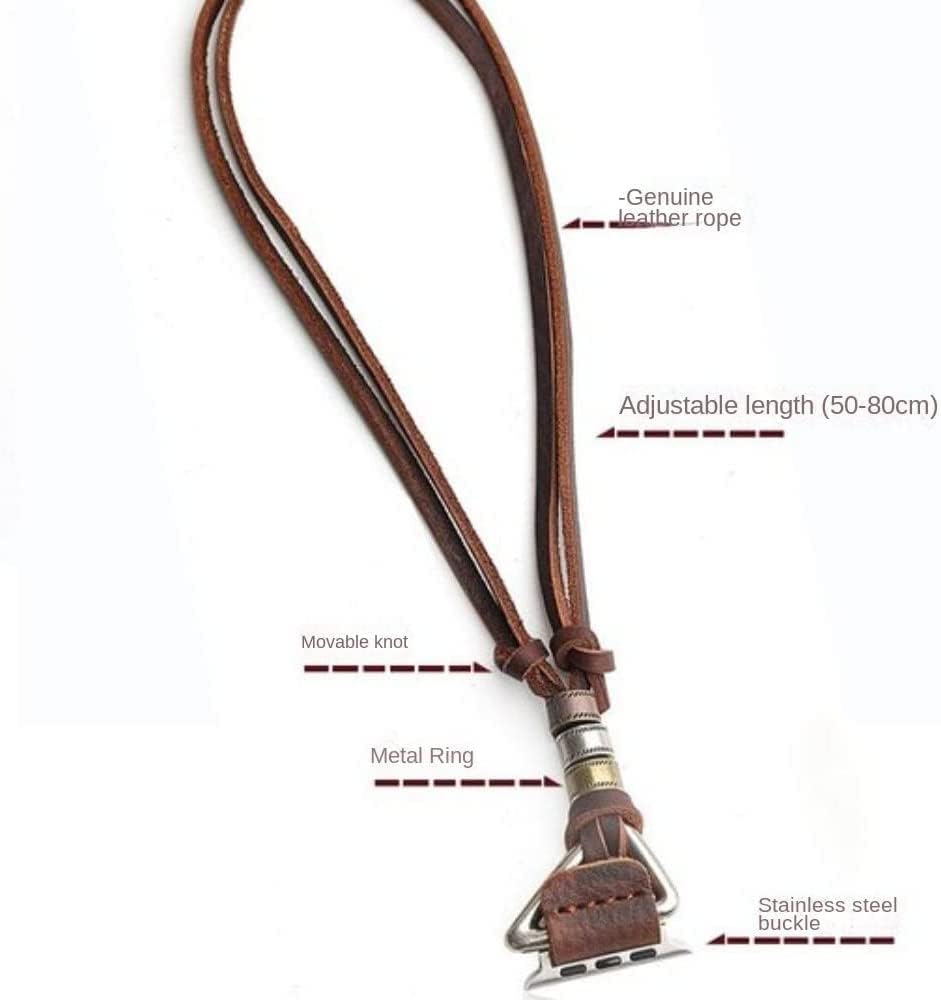 Necklace Adapter Pendant Compatible with Apple Watch, Infinity & Double Loop Connector Comes with Double-wound wristbands, bracelets and lanyards for iWatch Series 8/7/6/5/4/SE