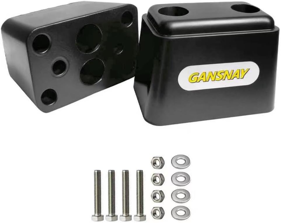 2 Pack Rubber Bumpers for Vehicles, Heavy Duty with Pre-drilled Holes, High-Density Rubber Buffer Blocks for Truck, Trailer, Cargo Van, Equipment& Gates- 4.65“Lx2.95“Wx3.35"H